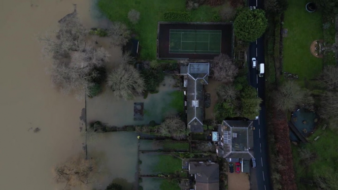 Drone footage reveals devastation in Sussex caused by Storm Henk flooding