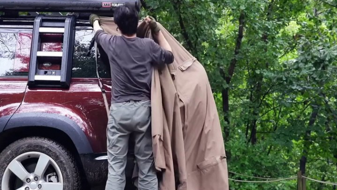 Car Camping With Land Rover Defender 130