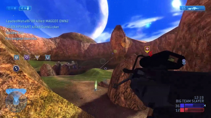 Halo 2 Classic Big Team - Big Team Slayer on Coagulation 8v8 Gameplay (30-1)