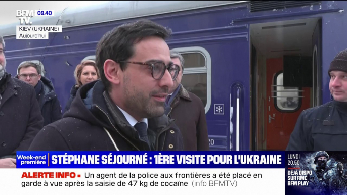 "La France soutiendra l'Ukraine dans la durée": Stéphane Séjourné, ministre de l'Europe et des Affaires étrangères, en déplacement à Kiev