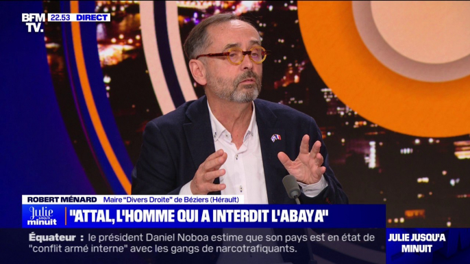 Robert Ménard (maire divers droite de Béziers) sur la nomination de Gabriel Attal: "C'est aujourd'hui celui qui me satisfait le plus"