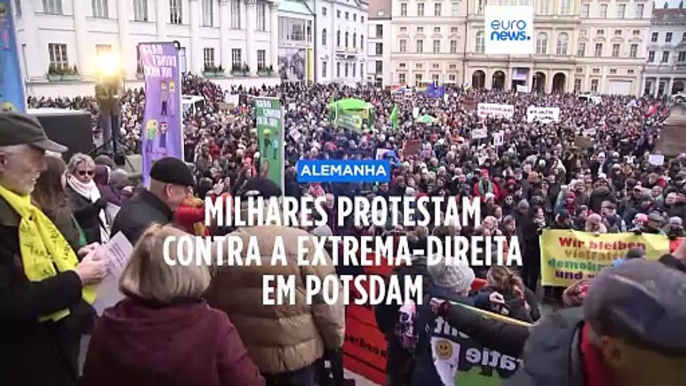 Scholz junta-se a milhares de pessoas em manifestação contra extrema-direita em Potsdam