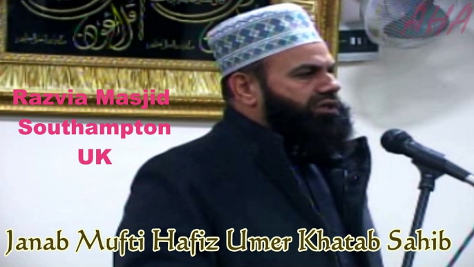 QASEEDAH BURDAH SHAREE FBY JANAB ALAMA MUFTI HAFIZ UMER KHATAB SAHIB 0N 14TH JANUARY 2024 AT RAZVIA MASJID SOUTHAMPTON UK.