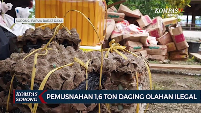 Tidak Miliki Dokumen Resmi 1,6 Ton Daging Olahan Ilegal Dimusnahkan