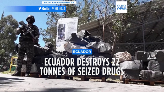 Ecuadorian government seizes and destroys over 20 tonnes of cocaine