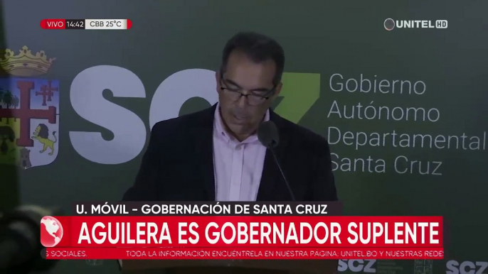 Mario Aguilera descarta su renuncia como gobernador suplente y destaca que la autoridad titular es Camacho