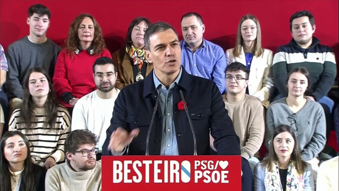 Sánchez: "Con Besteiro al frente de la Xunta, Galicia no rueda, ¡Galicia vuela!"