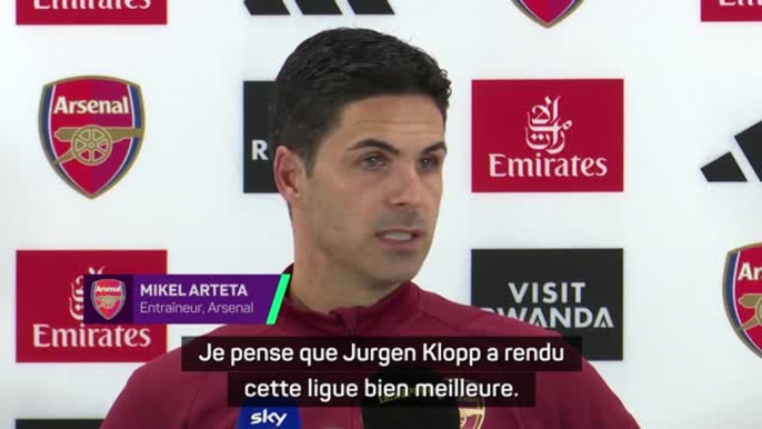 Arsenal - Arteta : "Klopp a rendu la Premier League bien meilleure"