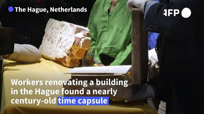 Dutch unveil century-old time capsule buried under king's statue