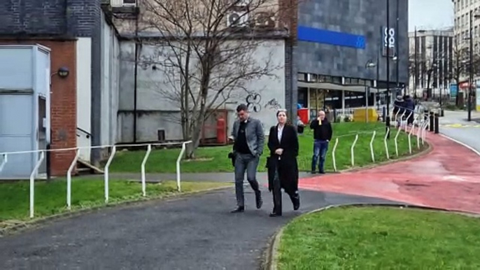 Former manager of Sheffield United Paul Heckingbottom arrives at Sheffield Magistrates' Court