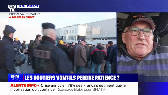 "On comprend leurs revendications mais ça impacte pas mal nos sociétés": Un chauffeur routier bloqué depuis lundi par la mobilisation des agriculteurs témoigne sur BFMTV