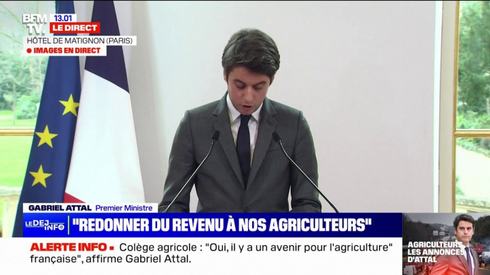 Gabriel Attal veut "adopter rapidement la proposition de loi sur les troubles du voisinage pour protéger les agriculteurs contre les recours abusifs"