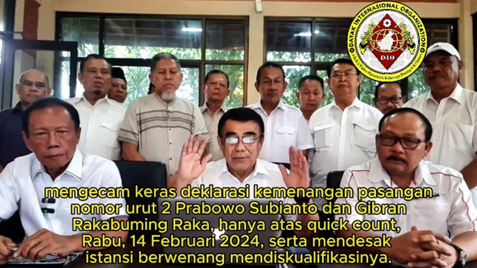 Presiden dan Pejabat Negara Perusak Demokrasi dan Hukum Didesak Segera Mundur Atau Dimakzulkan, Prabowo Subianto Gibran Rakabuming Raka Didiskualifikasi, Kata Jenderal TNI Purn Fachrul Razi dalam Pernyataan Sikap FKPPP, Jakarta, Sabtu, 17 Februari 2024.