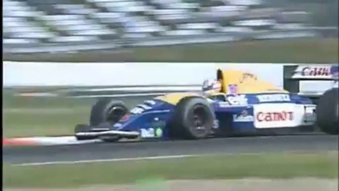 F1 – Nigel Mansell (Williams Renault V10) lap in qualifying – France 1991