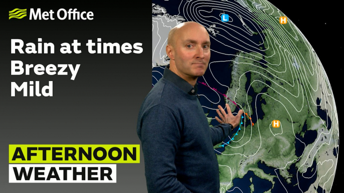 Met Office Afternoon Weather Forecast 18/02/24 - Unsettled and rather mild