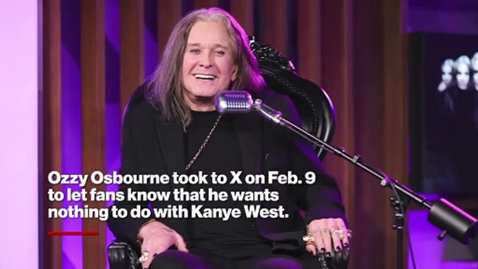 Ozzy Osbourne blasts Kanye West for allegedly sampling rockers music without permission.