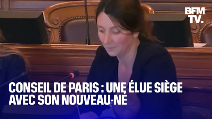 Au Conseil de Paris, cette élue prend la parole avec son nourrisson dans les bras