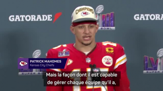 Super Bowl LVIII - Mahomes : "Coach Reid est le meilleur entraîneur de tous les temps"