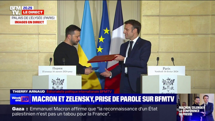 Emmanuel Macron et Volodymyr Zelensky signent un accord bilatéral de sécurité entre la France et l'Ukraine