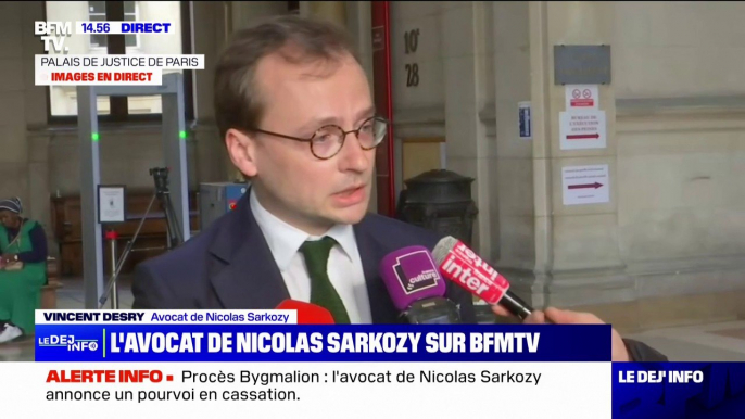 Procès Bygmalion: "Nicolas Sarkozy est pleinement innocent des faits qui lui sont reprochés" déclare Me Vincent Desry, l'avocat de l'ancien président de la République