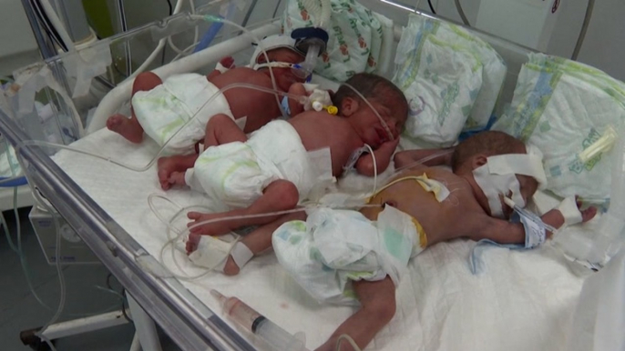 Babies share incubators at Gaza’s overcrowded Rafah hospital