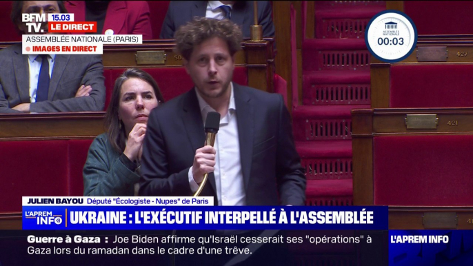 Ukraine: "La question de l'envoi des troupes ne se pose pas, les Ukrainiens ne nous le demandent pas", déclare Julien Bayou (Écologiste)