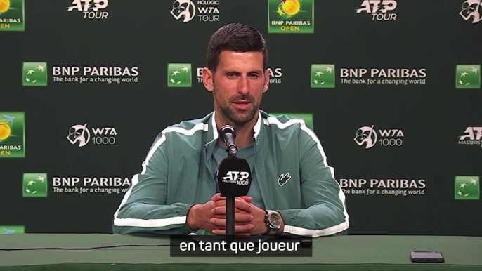 ATP - Indian Wells 2024 - Novak Djokovic : "Nadal, Murray et Federer sont indissociables de qui je suis devenu"