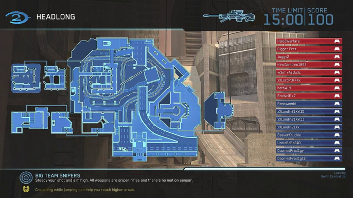 Halo 2 Classic Big Team - Big Team Snipers on Headlong