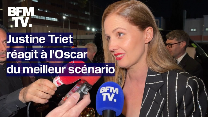 Justine Triet, la réalisatrice d'“Anatomie d’une chute”, réagit à son Oscar sur BFMTV