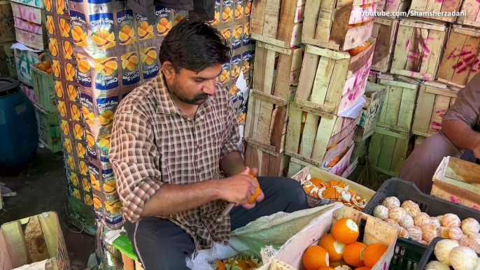 ORANGE JUICE | Refreshing Summer Street Drink | Healthy Mosambi Sharba | Sweet Lemon Juice Making