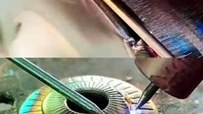 Industrial tools Is this gap easy to weld Share spot welding tips every day  short video how to made solution Good industrial tools and machinery make work easyly manufacturing Factory Production Processes factory tools & hardware lathe equip