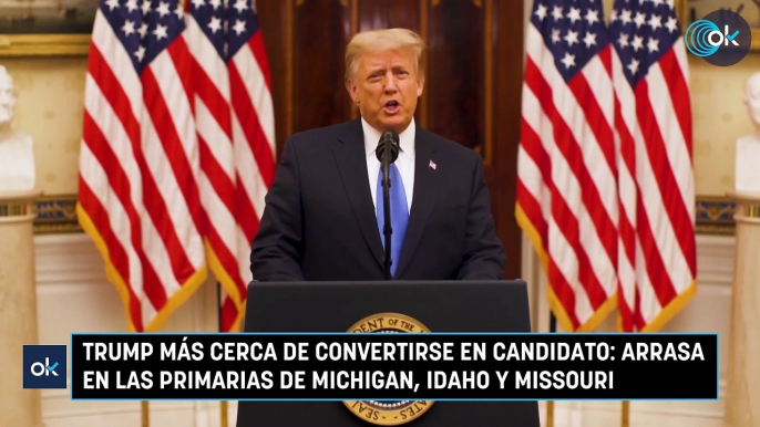 Trump más cerca de convertirse en candidato: arrasa en las primarias de Michigan, Idaho y Missouri