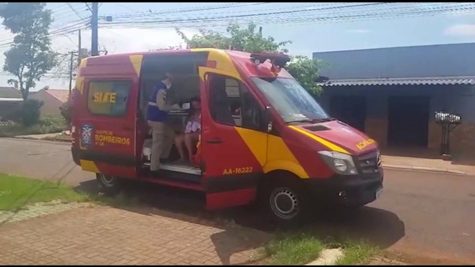 Bombeiros atendem criança que teve obstrução de vias aéreas