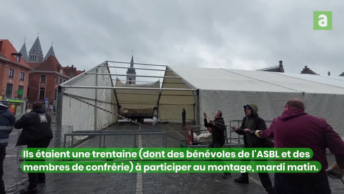 Carnaval de Tournai : le chapiteau de retour sur la Grand-Place