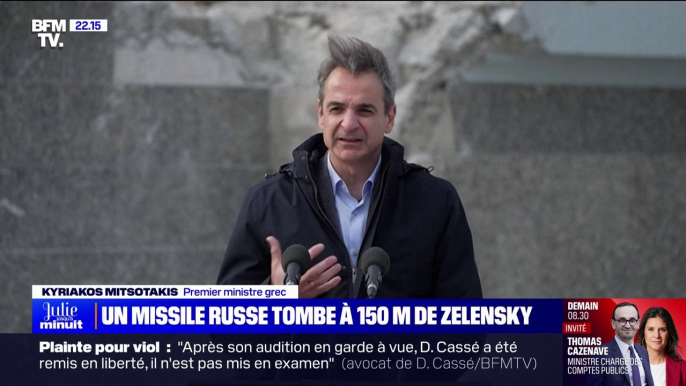 "Le meilleur rappel que c'est une véritable guerre qui se déroule ici": Le Premier ministre grec évoque les frappes russes tombées près de lui alors qu'il visitait Odessa avec Volodymyr Zelensky