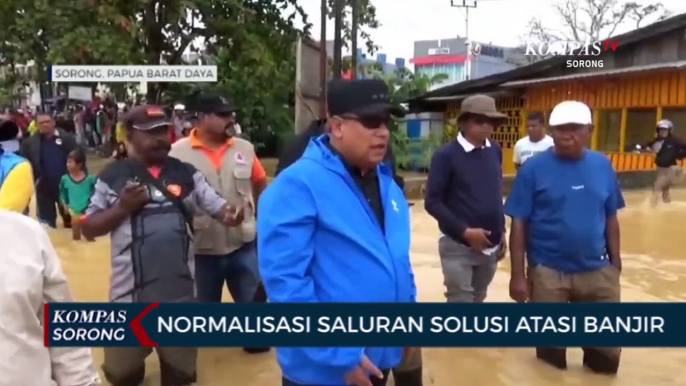 Tinjau Lokasi Banjir Kota Sorong Pj Gubernur PBD Upayakan Normalisasi Saluran