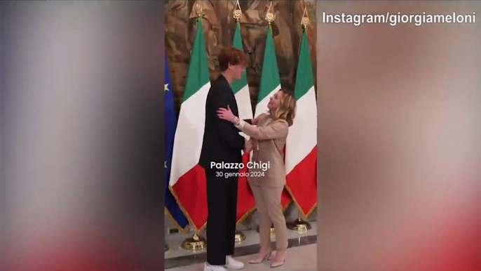 Video, Meloni-Sinner: le immagini dell'incontro a Palazzo Chigi