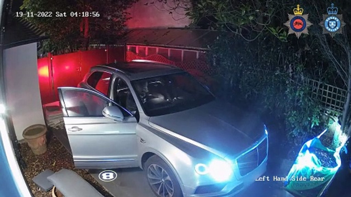 Bentley crashed into trees and gates by car thief