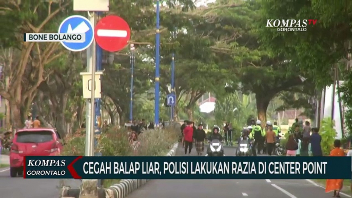 Kerap Dijadikan Lokasi Balap Liar, Satlantas Polres Bone Bolango Gelar Razia Kawasan Center Point