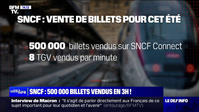 Billets pour l'été: 500.000 billets vendus en 3 heures