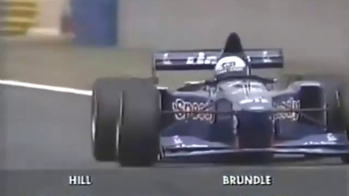 F1 – Martin Brundle (Ligier Mugen-Honda V10) lap in qualifying – France 1995