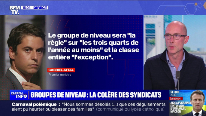 Éducation nationale: "Le Premier ministre doit rester à sa place de Premier ministre" déclare Gilles Langlois, secrétaire national du syndicat enseignant SE-Unsa