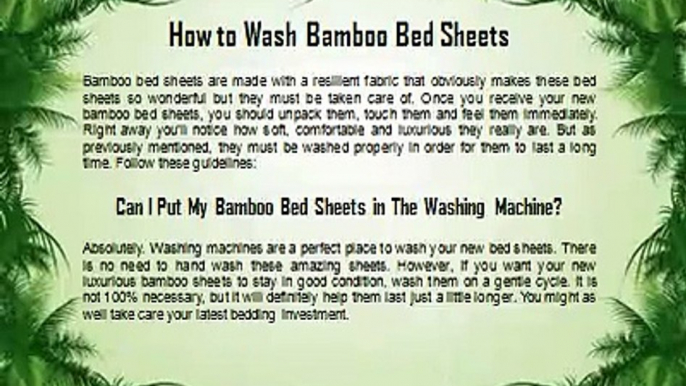 A guide from bamboo sheets shop on how to wash bamboo bed sheets