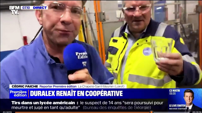 Un journaliste de BFMTV teste les verres Duralex incassables