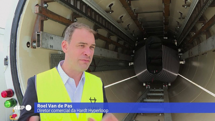 Cápsula 'Hyperloop' é testada na Holanda