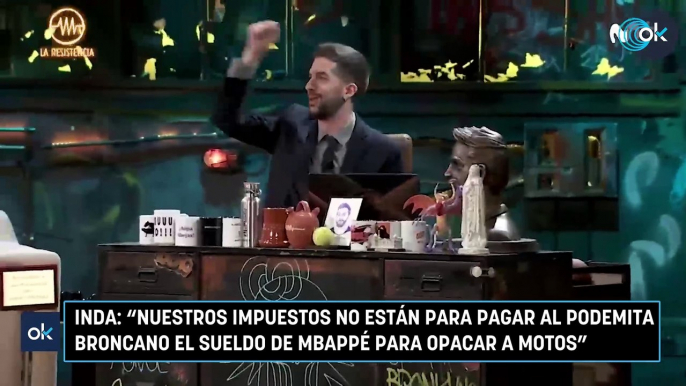 Inda: “Nuestros impuestos no están para pagar al podemita Broncano el sueldo de Mbappé para opacar a Motos"