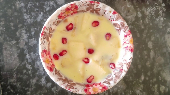 Easy Dessert Fruit Custard Recipe｜Cook with Chatkara