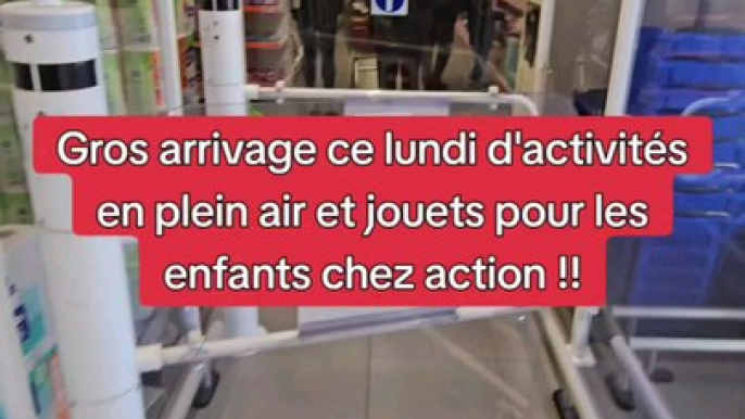 Nouvel arrivage ce lundi chez action avec plein d'activités et de jouets pour les enfants #magasinaction #action #arrivage #activités #pleinair