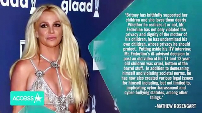 El abogado de Britney Spears denuncia a Kevin Federline por los vídeos de sus hijos