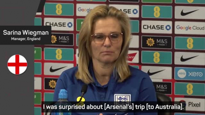 Wiegman disagrees with Arsenal post-season trip to Australia